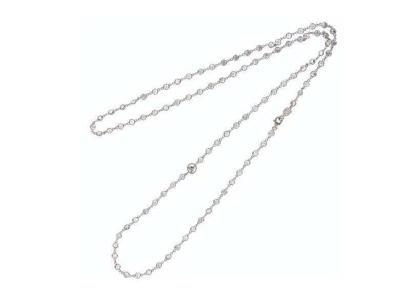 18KT WHITE GOLD LONG NECKLACE WITH MOONSTONES ACCESSORI CHANTECLER 30901